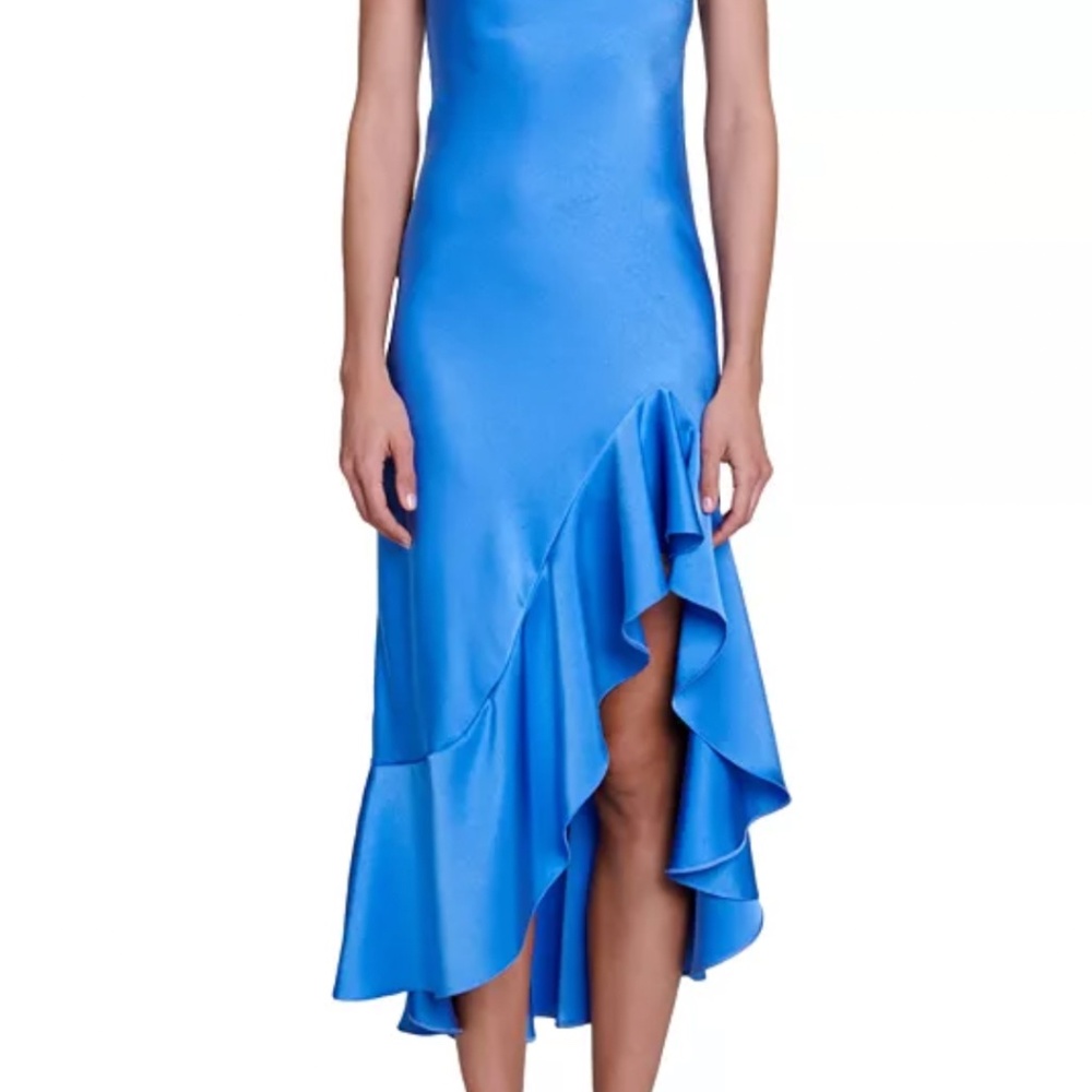 Maje Rasmino Asymmetrical Hem Maxi Dress